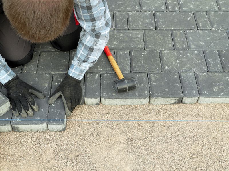 Laying Pavers on Prepared Base